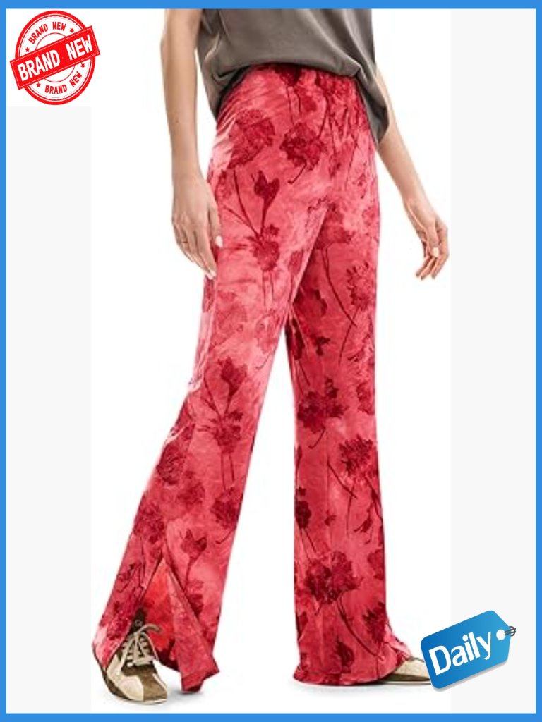 Mid-Rise Straight Leg Pants Zipper Closure Regular Fit Machine Wash